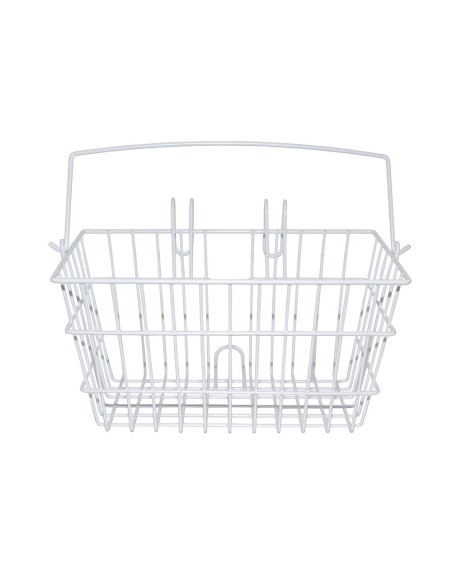 Square Steel Front Wire Basket 328 White.
